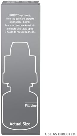 LUMIFY Redness Reliever Eye Drops, for Whiter & Brighter Looking Eyes, 0.25 Fl Oz (7.5 mL)