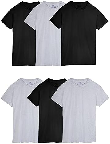 Fruit of the Loom Men's Undershirts, Moisture Wicking & Tag Free, Short Sleeve Crew T-Shirts