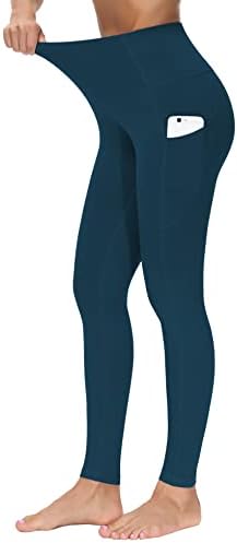 THE GYM PEOPLE Thick High Waist Yoga Pants with Pockets, Tummy Control Workout Running Yoga Leggings for Women