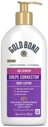 Gold Bond Age Renew Crepe Corrector Body & Face Lotion, Replenishing & Smoothing Formula, 14 oz., Packaging may vary