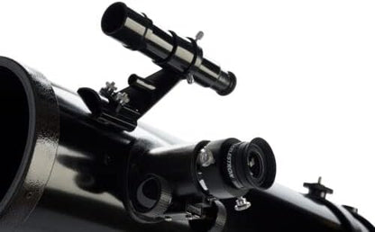 Celestron 21045 PowerSeeker 114EQ Reflector Telescope - Includes Two Eyepieces, Barlow Lens, Height-Adjustable Tripod and Deluxe Accessory Tray, Black