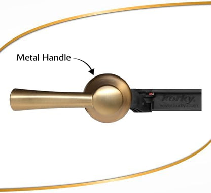 Korky 6094BP StrongARM Tank Lever, Universal to Fit Front Angled Side Left and Right Mount Toilets, Brushed Gold, Simple Style