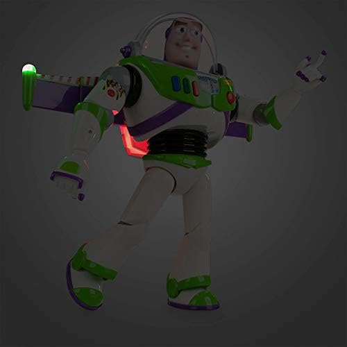 Disney Store Official Buzz Lightyear Interactive Talking Action Figure from Toy Story, Features 10+ English Phrases, Interacts with Other Figures and Toys