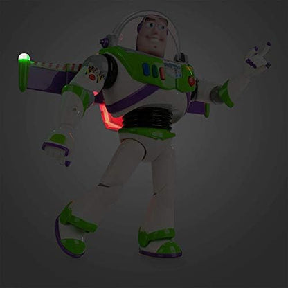 Disney Store Official Buzz Lightyear Interactive Talking Action Figure from Toy Story, Features 10+ English Phrases, Interacts with Other Figures and Toys