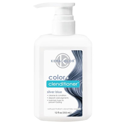 Keracolor Color + Clenditioner 3-in-1 Color-Depositing Conditioner, Gently Cleanses & Conditions, Semi-Permanent Hair Color, 23 Shades, 12 Fl Oz
