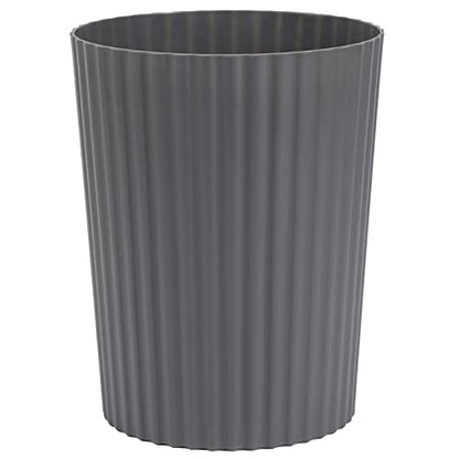 JiatuA Small Trash Can Plastic Wastebasket Round Garbage Container Bin for Bathroom, Kitchen, Bedroom, Home Office, College Dorm, Dark Grey