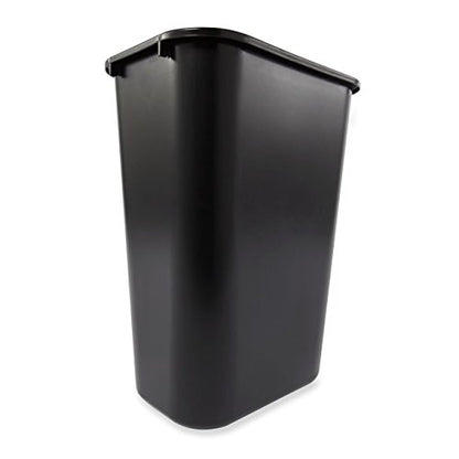 Rubbermaid Commercial Products Deskside Wastebasket/Trash Can, 10.25-Gallon/41-Quart, Black, Plastic, Garbage Can for Home/Office, Fits Under Desk/Sink/Cabinet, Pack of 4