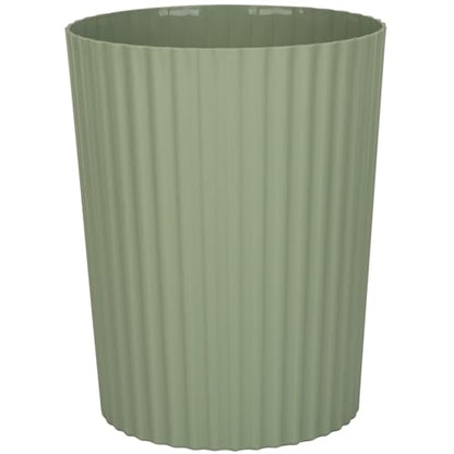 JiatuA Small Trash Can Plastic Wastebasket Round Garbage Container Bin for Bathroom, Kitchen, Bedroom, Home Office, College Dorm, Green