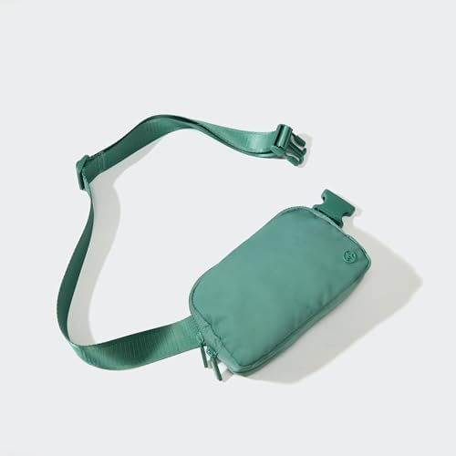 Pander Two Way Zipper Fanny Pack Nylon Everywhere Belt Bag for Women, Water Repellent Waist Packs, Crossbody Bags with Adjustable Strap (Eucalyptus Green)