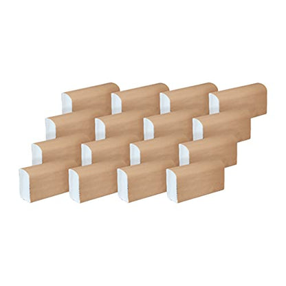 AmazonCommercial FSC Certified Ultra Plus Universal Multifold Paper Towels, 2400 Count, 16 Pack of 150, White