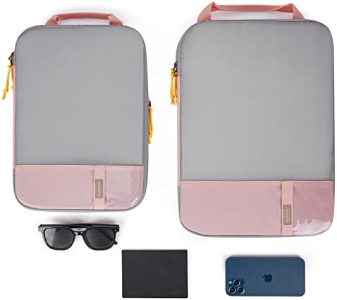 BAGSMART 6 Set Compression Packing Cubes - Lightweight Travel Essentials, Durable Luggage Organizer