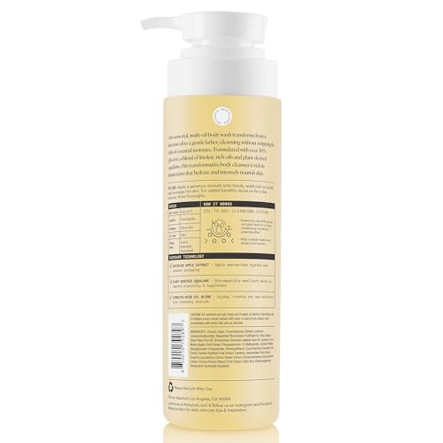 Naturium The Glow Getter Multi-Oil Hydrating Body Wash, Gentle Cleanser, 16.9 oz