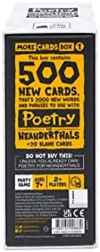 Exploding Kittens Poetry for Neanderthals Expansion Pack 2+ Players - Ages 7+ - 15 Minutes to Play - Original Game Required, 500 Cards - Party Game, Family Game Night, Kid and Adult Card Game