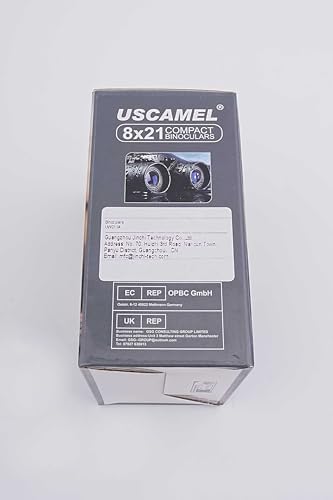 USCAMEL Binoculars for Adults and Kids 8×21 High Powered Compact Binoculars BAK4 Prism Easy Focus - for Bird Watching, Outdoor Use, Hunting, Travel (Black)