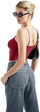 SUUKSESS Women Sexy Square Neck Tank Top Summer Y2K Going Out Basic Cami Shirt