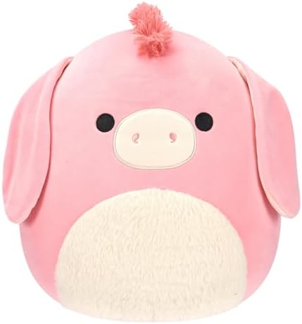 Squishmallows Original 12-Inch Maudie Pink Donkey with White Fuzzy Belly - Official Jazwares Plush