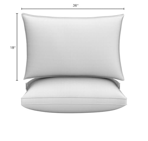 Utopia Bedding Bed Pillows for Sleeping King Size (White), Set of 2, Cooling Hotel Quality, Gusseted Pillow for Back, Stomach or Side Sleepers