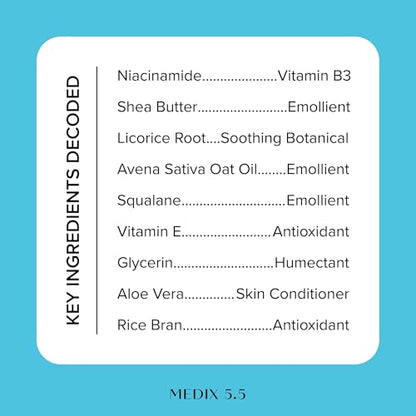 MEDIX Fragrance Free Niacinamide Face Moisturizer + Shea Butter Cream For Face & Body Lotion | Anti Aging Skin Care Firming Cream For Wrinkles, Dark Spots, Large Pores, 15 Fl Oz