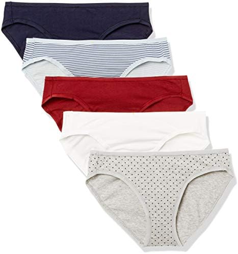 Amazon Essentials Women's Cotton Bikini Brief Underwear (Available in Plus Size), Multipacks