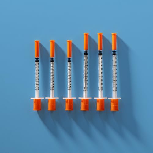 Easy Touch U-100 Insulin Syringe with Needle, 31G 0.5cc 5/16-Inch (8mm), Box of 100
