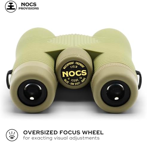 Nocs Provisions Field Issue Compact 10x32 Waterproof Binoculars, Shockproof, Fogproof, 10X Magnification, Bak4 Prism, Multi-Coated Lenses for Adults & Kids, Bird Watching, Hunting & Wildlife Viewing