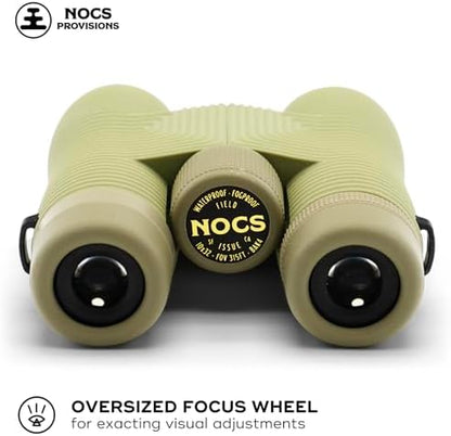Nocs Provisions Field Issue Compact 10x32 Waterproof Binoculars, Shockproof, Fogproof, 10X Magnification, Bak4 Prism, Multi-Coated Lenses for Adults & Kids, Bird Watching, Hunting & Wildlife Viewing