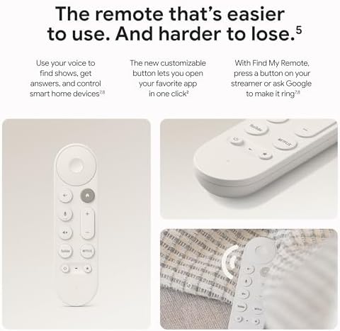 Google TV Streamer 4K - Fast Streaming Entertainment on Your TV with Voice Search Remote - Watch Movies, Shows, Live TV, and Netflix in 4K HDR - Smart Home Control - 32 GB of Storage - Porcelain
