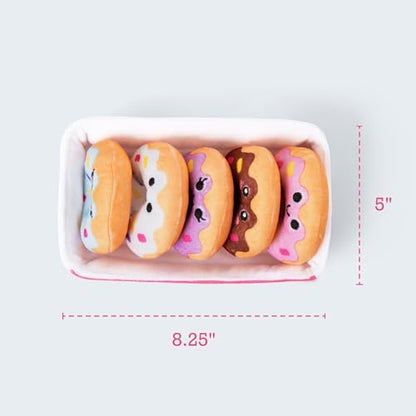 WHAT DO YOU MEME? Emotional Support Donuts by Relatable, Cuddly Stuffed Animals and Toys, Squishy Toys and Plushies, Great Ideas for Loved Ones of All Ages, Includes 5 Plushies with Carrying Basket