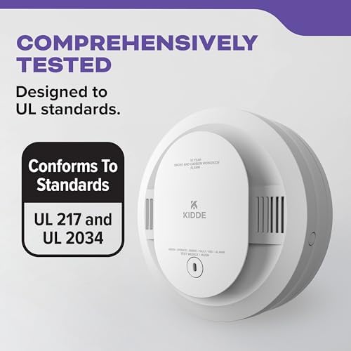 Kidde Smoke & Carbon Monoxide Detector, 10-Year Battery Powered, LED Warning Light Indicators, 30CUD10