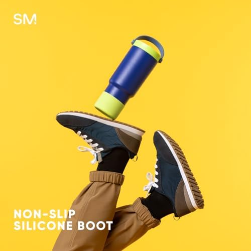 Simple Modern Trek Pivot | 24oz Kids Flip Straw Tumbler with Handle and Silicone Boot | Insulated Water Bottle Stainless Steel Cup | School Travel Jug | Raspberry Vibes