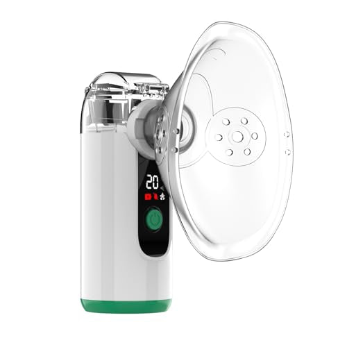Hand-held Nebulizer for Respiratory System, Portable Nebulizer with Self-Clean Mode, Rechargeable Nebulizer for Home Office Travel