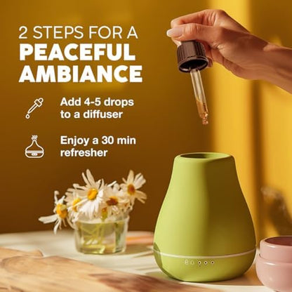 KUKKA Roman Chamomile Essential Oil for Tranquil Retreats and Peaceful Relaxation - Roman Chamomile Essential Oil 4 Oz - Soothing, Comforting and Calming - 100% Authentically Sourced Premium Oils