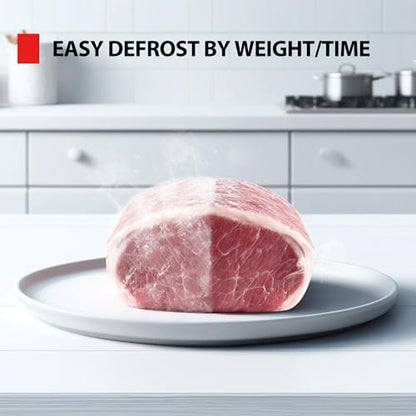 TOSHIBA ML-EM09PA(BS) Small Microwave Oven with 6 Auto Menus, Mute Function & Child Lock, LED Lighting, Perfect for Apartment, 0.9 Cu Ft, 10.6 Inch Removable Turntable, 900W, Black Stainless Steel