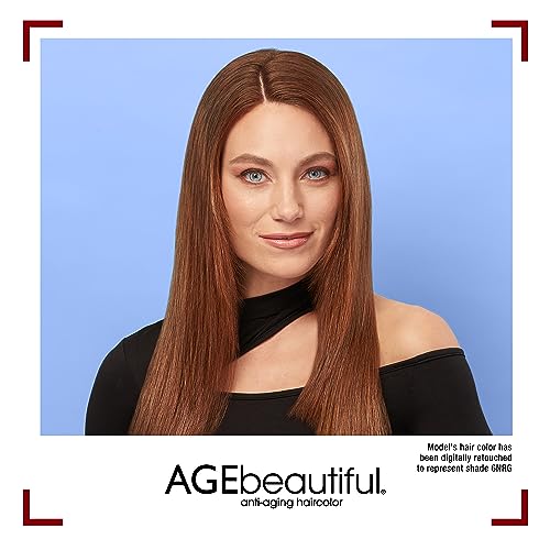 AGE beautiful Permanent Hair Color Dye Liqui Creme | 100% Gray Coverage | Anti-Aging Haircolor | Biotin for Thicker, Fuller Hair | Professional Salon Coloring
