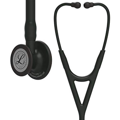 3M Littmann Cardiology IV Diagnostic Stethoscope, 6163, More Than 2X as Loud, Weighs Less, Stainless Steel Black-Finish Chestpiece, 27" Black Tube, Stem, and Headset