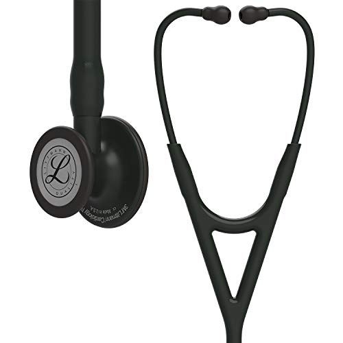 3M Littmann Cardiology IV Diagnostic Stethoscope, 6163, More Than 2X as Loud, Weighs Less, Stainless Steel Black-Finish Chestpiece, 27" Black Tube, Stem, and Headset