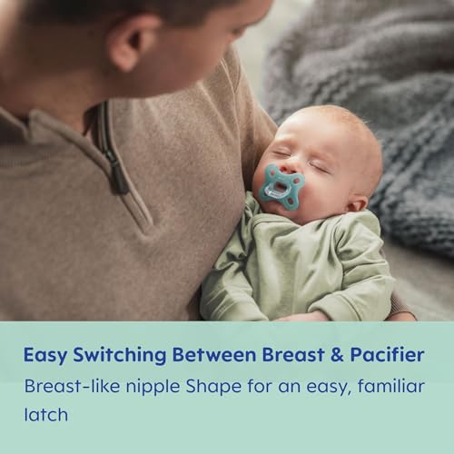 MAM Comfort Baby Pacifiers, Lightweight One-Piece Full Silicone Binky for Newborns 0-3 Months, BPA-Free Nipple, Easy to Clean Pacifier, Best for Breastfed Babies, 4 Count Binkies