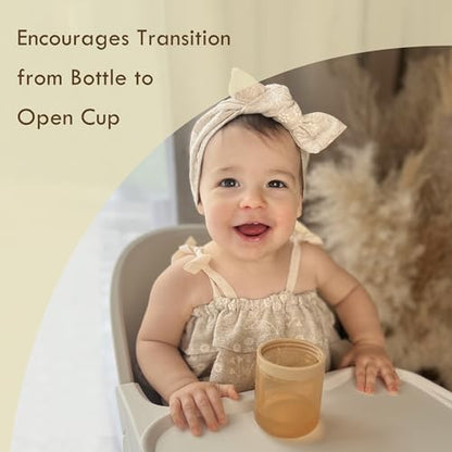 Moonkie Baby Straw cup | Silicone Toddler Sippy Cup Training Cup with Straw Lid | BPA-Free Drop-Proof Cup | Baby Led Weaning | 6 Months+, 5 oz, 2pack