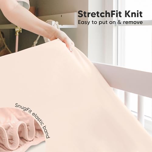 KeaBabies 2-Pack Baby Crib Sheets for Boys, Girls - 52x28 Viscose Derived from Bamboo Toddler Bed Sheets Neutral, Fitted Crib Mattress Cover for Standard Baby Bedding, Soft & Cozy (Cameo)