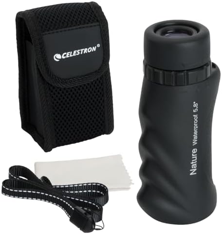 Celestron – Nature 10x25 Monocular – Ideal for Hiking and Wildlife Viewing – Multi-Coated Optics – 25mm Objective Lens – BaK-4 Prism –Twist-Up Eyecup – Waterproof & Fogproof