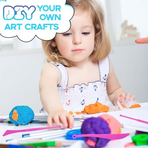 Air Dry Clay - 96 Pack Modeling Clay Kit with 3 Sculpting Tools,Safe & Non-Toxic,DIY Magic Toys Gifts for Boys,Girls,Kids - 32 Colors