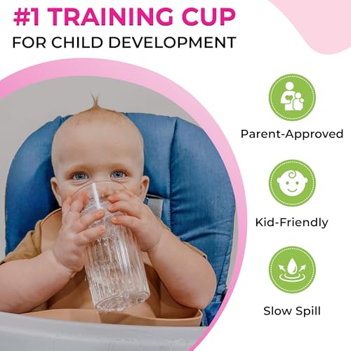 Reflo Smart Cup (Asst 4 colors) Open Training Cup, Toddler Cup, No Suction 6oz, 360 Control-Flow, USA MADE Premium High-Impact Plastic