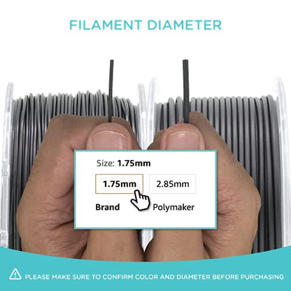 Polymaker PLA PRO Filament 1.75mm 5kg, Tough & High Rigidity Grey 3D Printing Filament, PolyLite PLA PRO 3D Printer Filament 1.75mm, Print with Most 3D Printers
