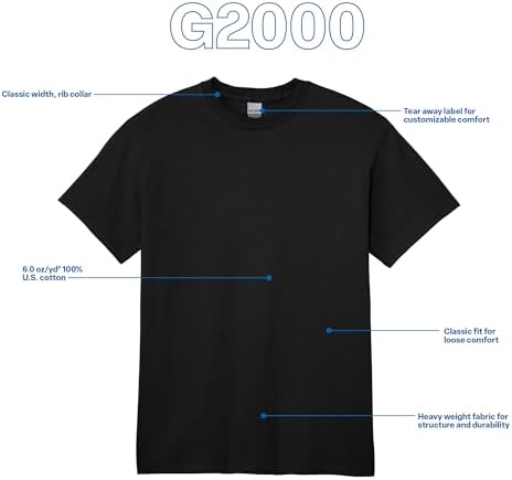 Gildan Unisex Adult Ultra Cotton T-Shirt, Style G2000, Multipack