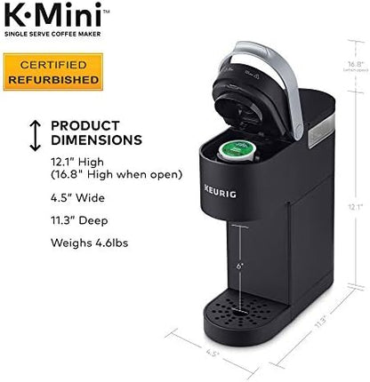 Keurig K-Mini Coffee Maker, Certified Refurbished, Black (Renewed)
