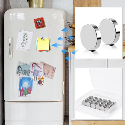 Refrigerator Magnets, 120 Pcs Rare Earth Magnets, Neodymium Fridge Magnet Whiteboard Magnets for Crafts, DIY, Office, Dry Erase Board