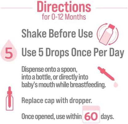 Culturelle Baby Digestive Calm & Comfort Probiotic (Age 0-12 Mos) 8.5Ml, Helps Periodic Colic, Gas, Fussiness, Crying & Digestive Upset In Infants & Newborns, Vegan Non-Gmo Gluten-Free, 1 Mos. Supply