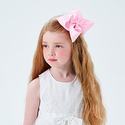 Big Hair Bows Clips for Girls Little Girl Bows Hair Clip Hair Accessories for Toddler Girls 4-6 (40pcs/6inch)