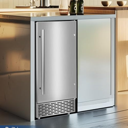 Under Counter Ice Maker, Ice Maker Machine Commercial, 120Lbs/24H with 35lbs Storage Bin, 40Pcs Cubes in 10Mins, Built in Ice Machine for Home Office Commercial