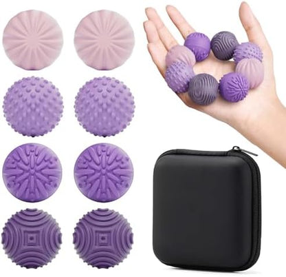 Silicone Magnetic Balls Fidget Toys for Adults & Teens,8PCS Stress Relief Sensory Toys for Autism ADHD Anxiety,Fun Textures Gadgets,Office Desk Toy,Stocking Stuffers for Men Women Teen Gifts